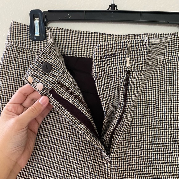 NWT Loft Wide Leg Crop Pants in Houndstooth sz 8 - Picture 7 of 12